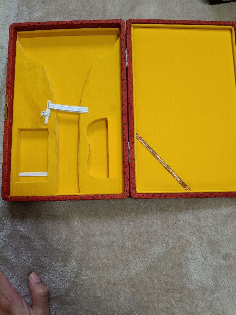 【新品】地歌一丁入れ　撥入れ　撥ケース　印伝　鹿皮
