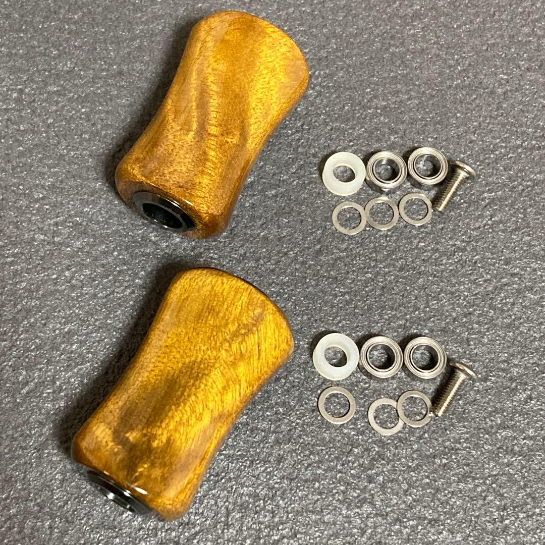 木目がカッコいい ウッドハンドルノブ 2個 シマノタイプa ダイワs Gr
