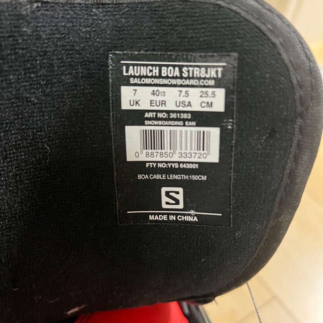 【即日発送】SALOMON LAUNCH BOA STR8JKT 25.5cm