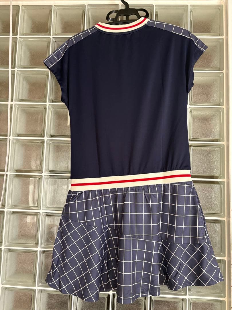 FILA ネイビー チェック柄 テニスウェア