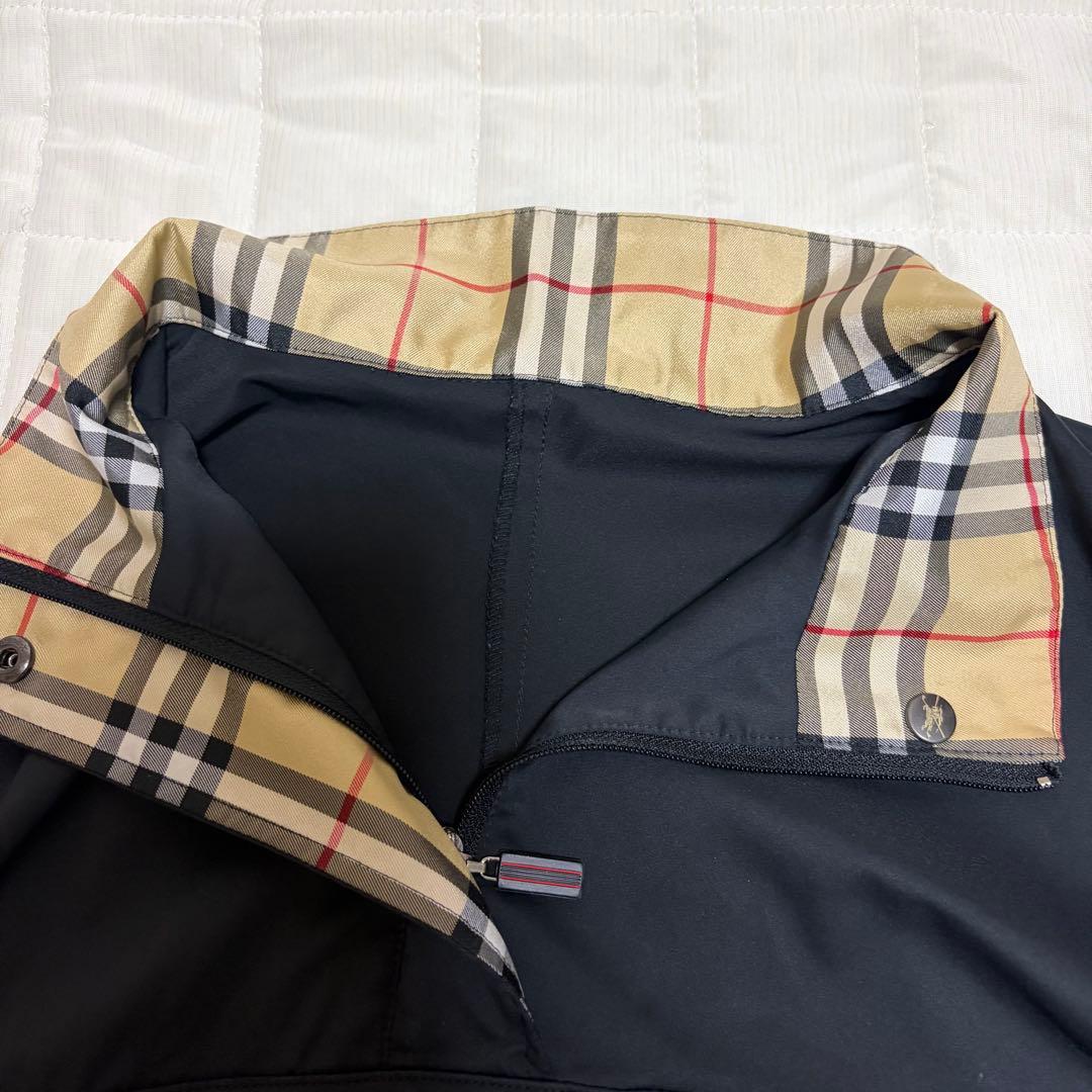 美品☆ バーバリーゴルフ　ハーフジップ　カバーオール　半袖　ナイロン