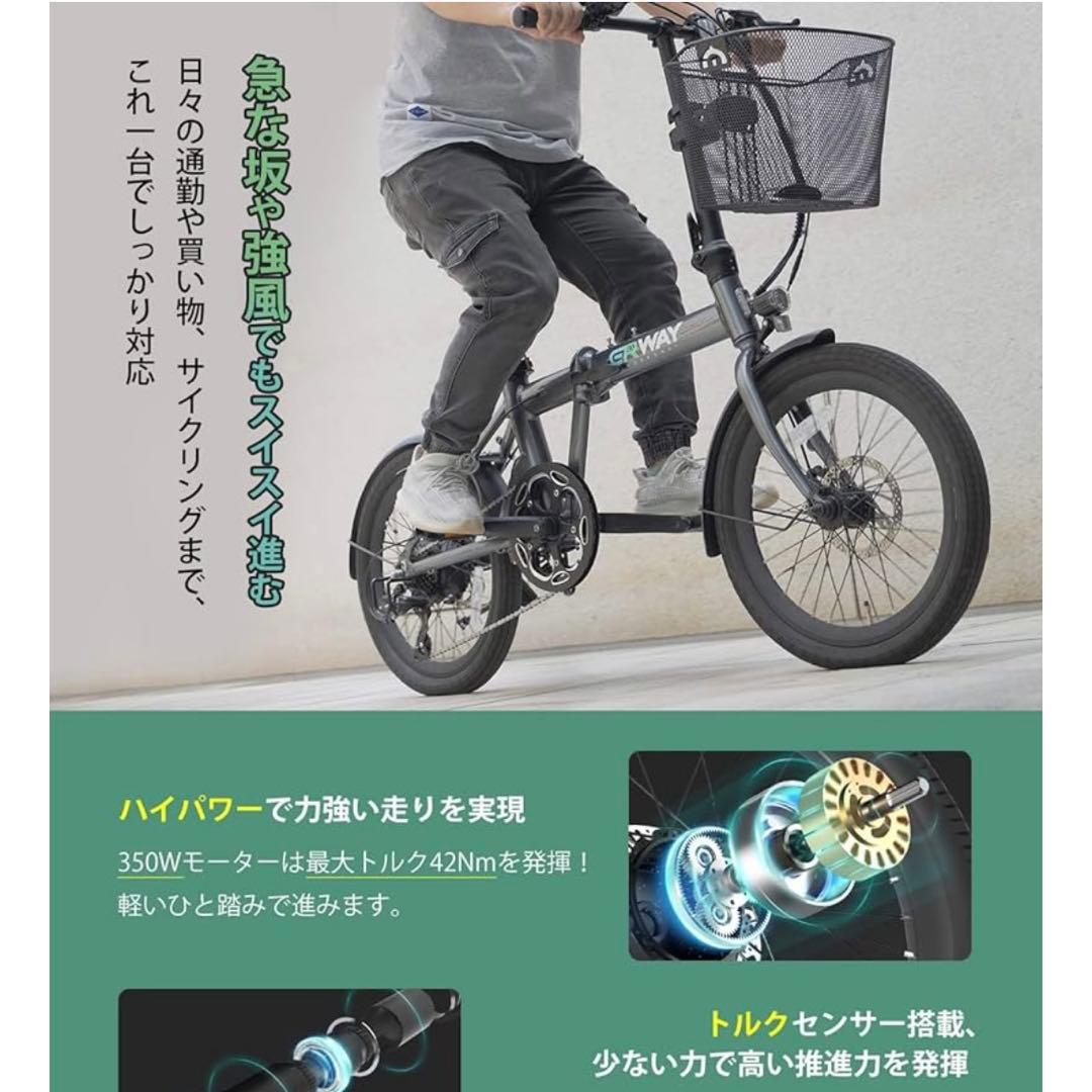ERWAY A01 電動バイク折りたたみ 黒