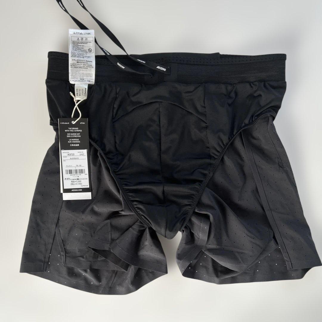 新品未使用　アディダス　アディゼロ　メンズショートパンツ　インナー付き　ラン