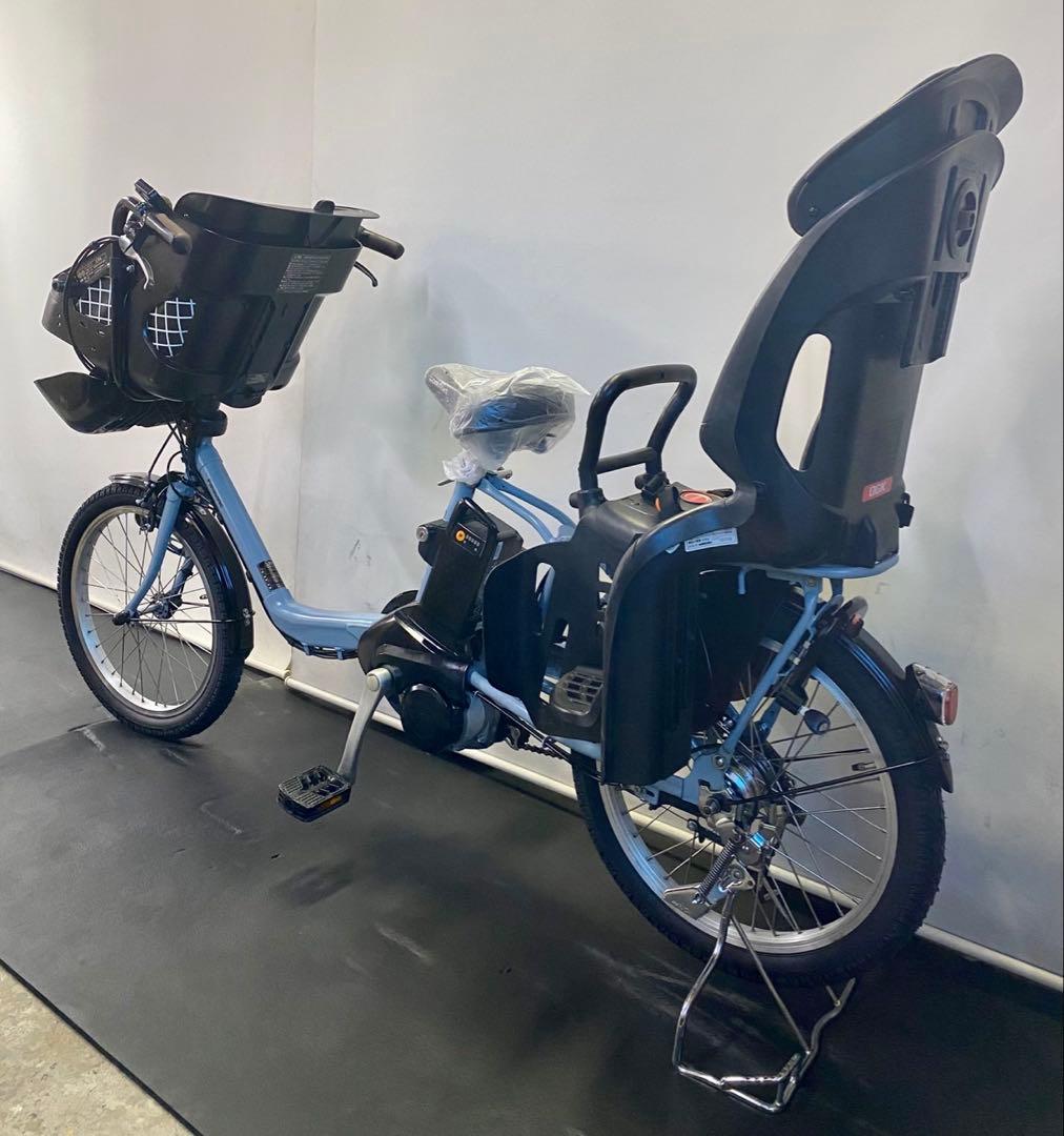 1年保証 新型　パナソニック　ギュットミニ　20インチ　水色　電動アシスト自転車