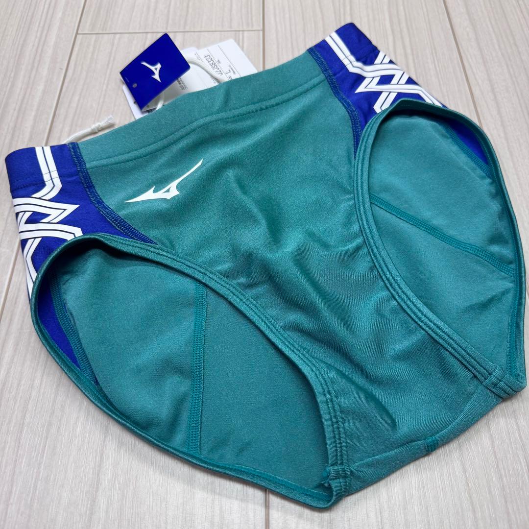 ミズノ　女子陸上レーシングショーツ　Lサイズ　Rグリーン×サーフブルー　新品