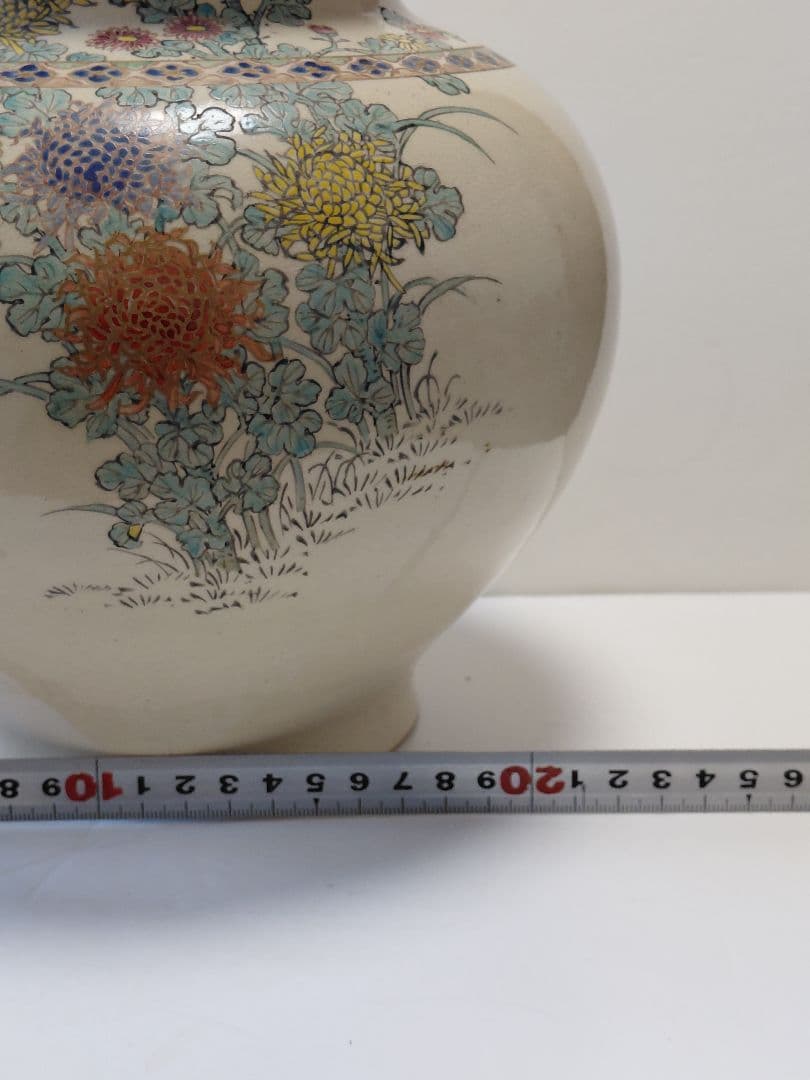 薩摩焼　薩摩大花瓶　大正期?　約42cm