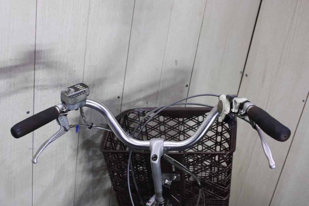 電動アシスト自転車 黒 アルミバスケット付き