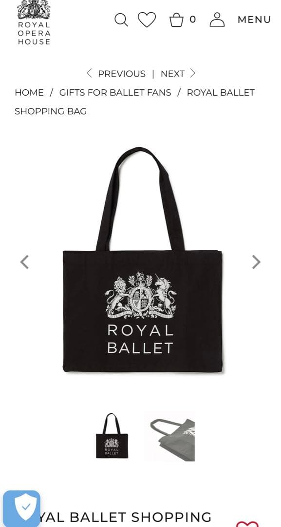 新品⭐︎英国ロイヤルバレエ　ショッピングバッグ