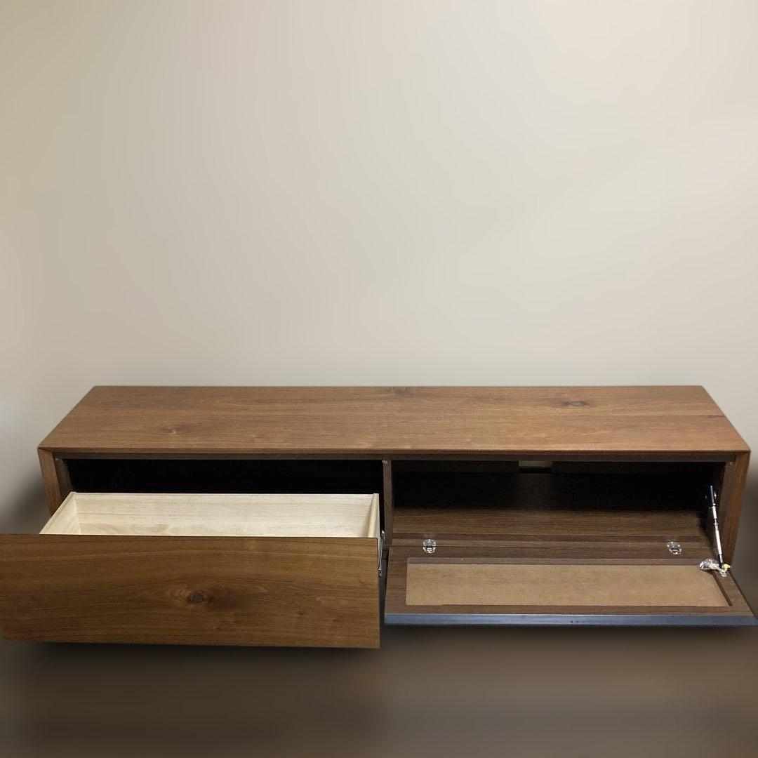 【美品】大川家具【関家具】ライチョウ雷鳥テレビボード　180cm幅　ブラウン系茶