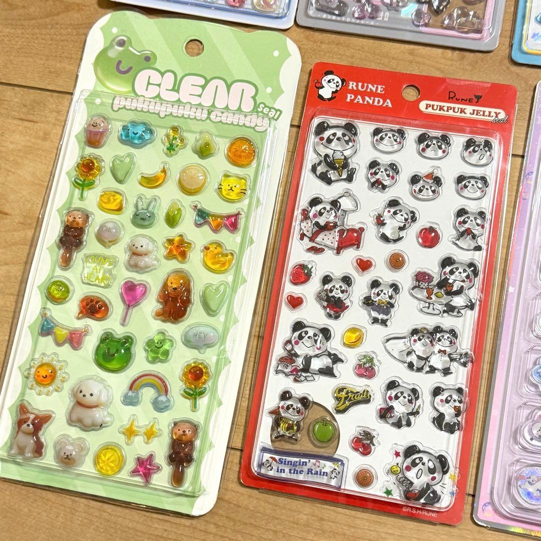 ボンボンドロップ　スティッチ　しずくちゃん　タイルシール　おはじきシール　あわわ