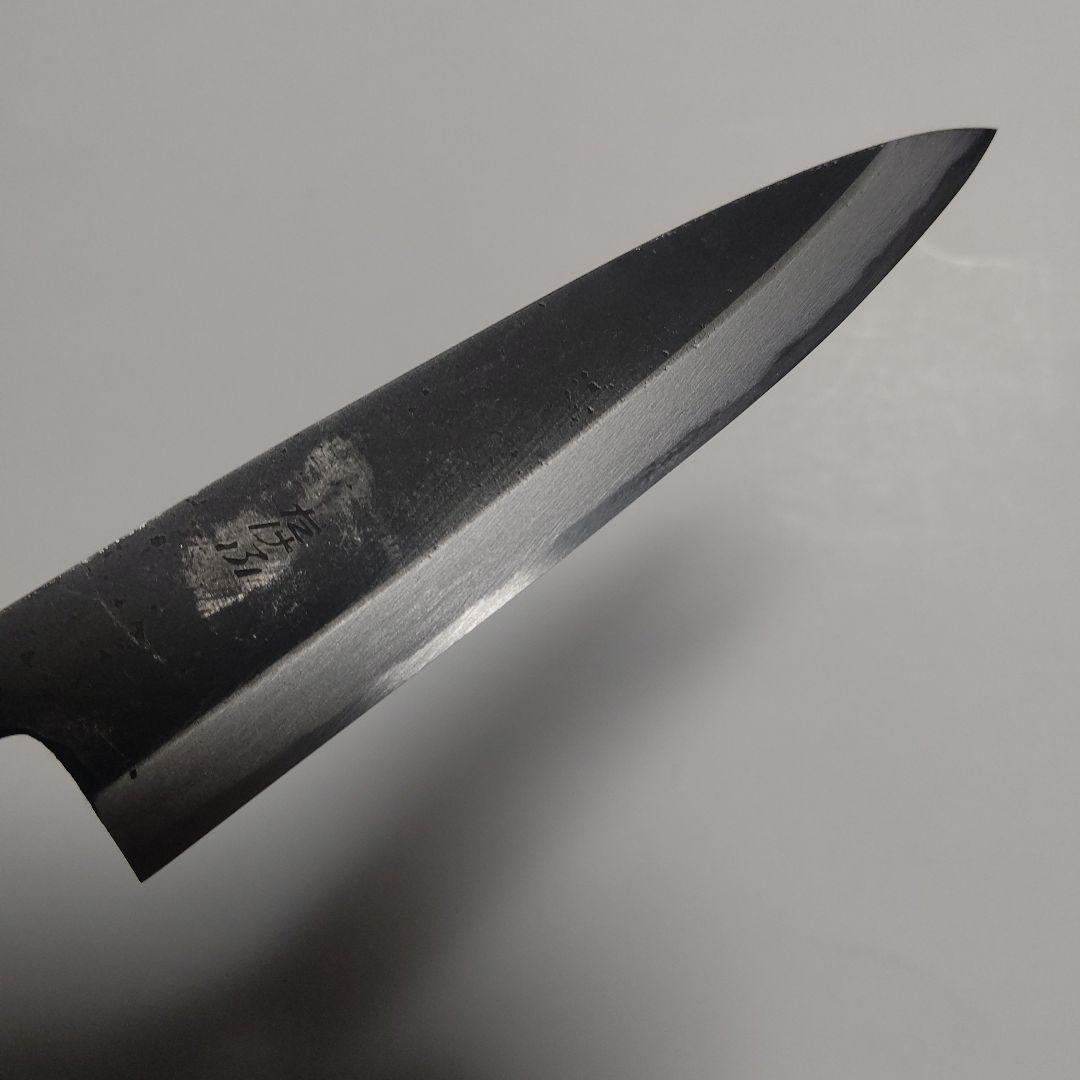 片刃包丁 黒打貝裂F 北岡英雄作