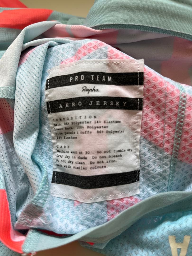 ウェア Rapha ProTeam AERO Jersey Data Print XS
