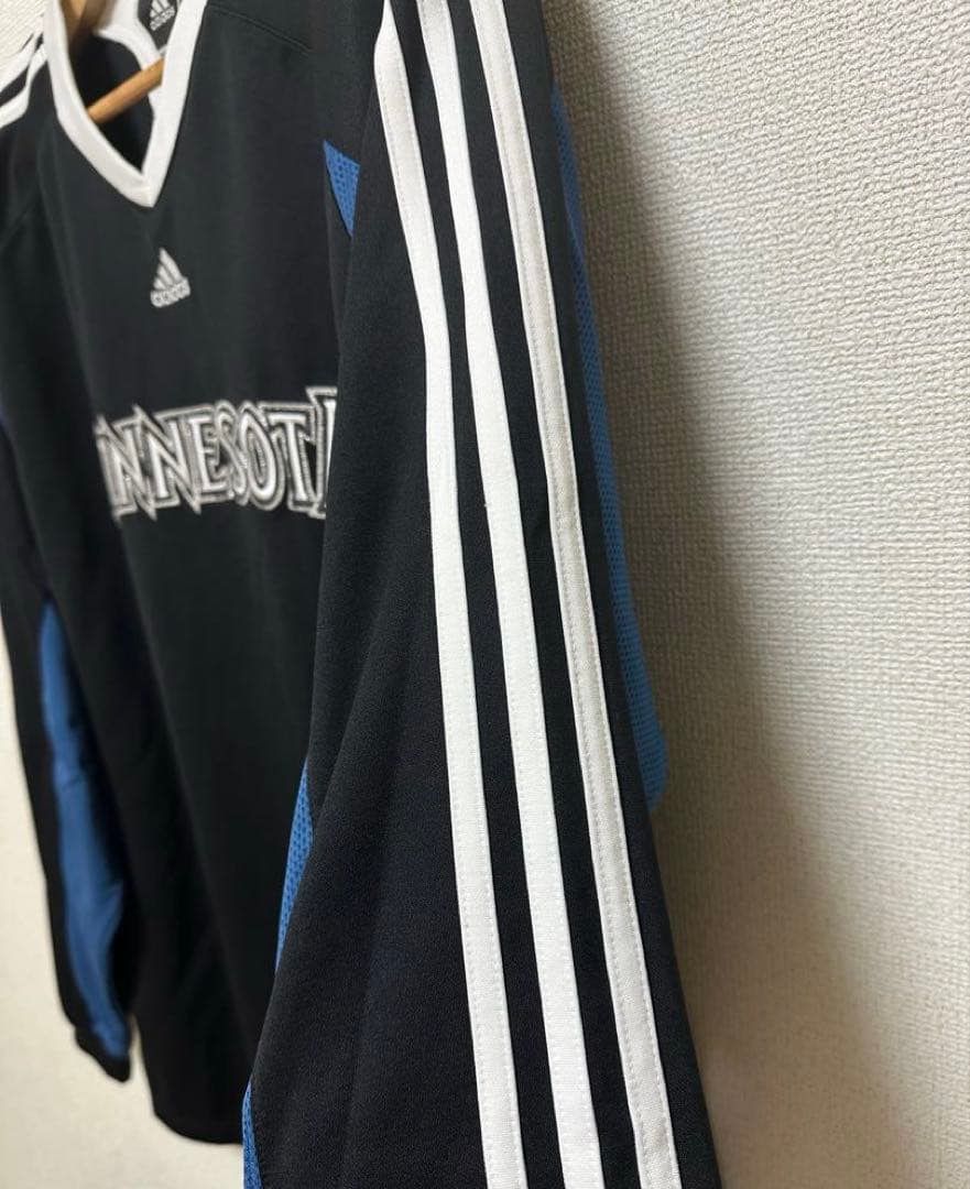 希少adidas MINNESOTA ティンバーウルブズL ゲームシャツ NBA