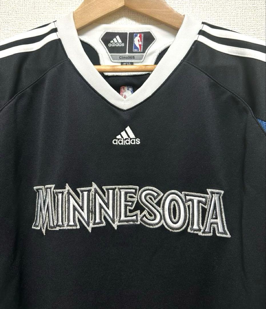 希少adidas MINNESOTA ティンバーウルブズL ゲームシャツ NBA