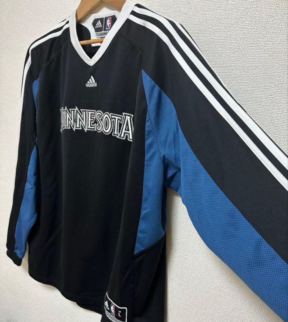 希少adidas MINNESOTA ティンバーウルブズL ゲームシャツ NBA