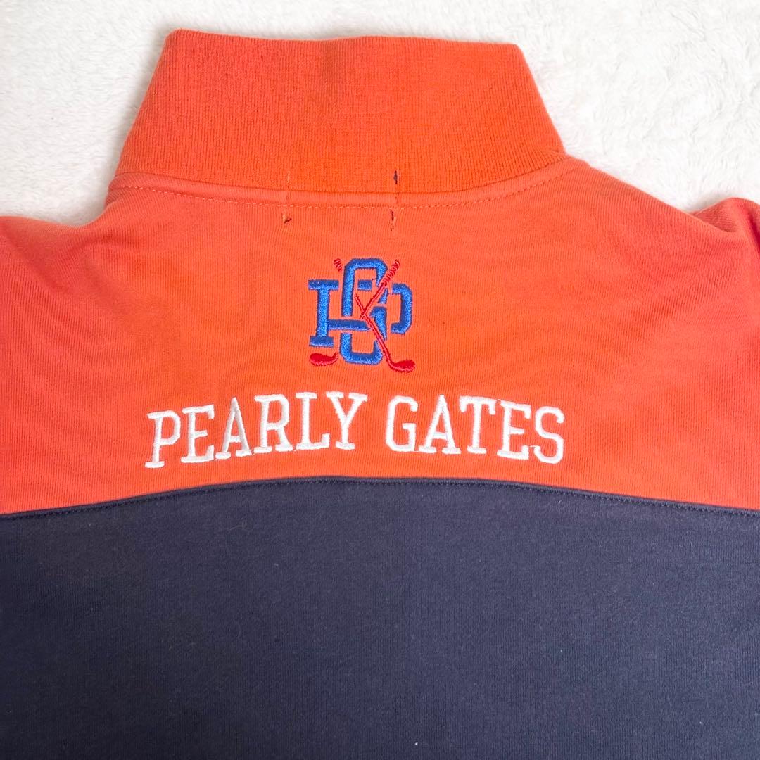 PEARLY GATES ブルゾン　フルジップジャケット　ネイビー×オレンジ　7