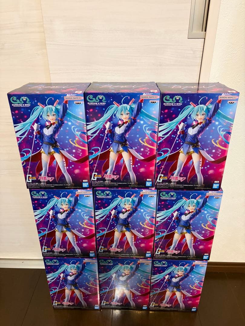 ガンダム 45周年 初音ミク BANPREST EVOLVE フィギュア 9体
