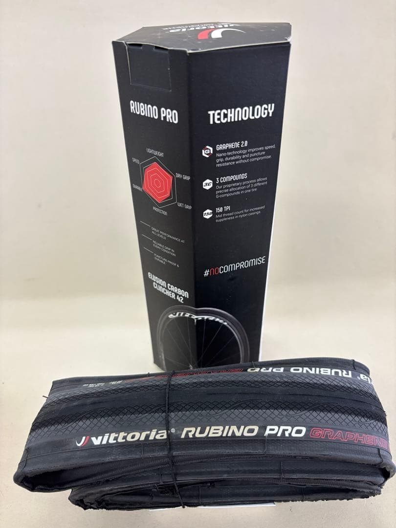 385【新品】 vittoria　RUBINO PRO　クリンチャータイヤ　2本