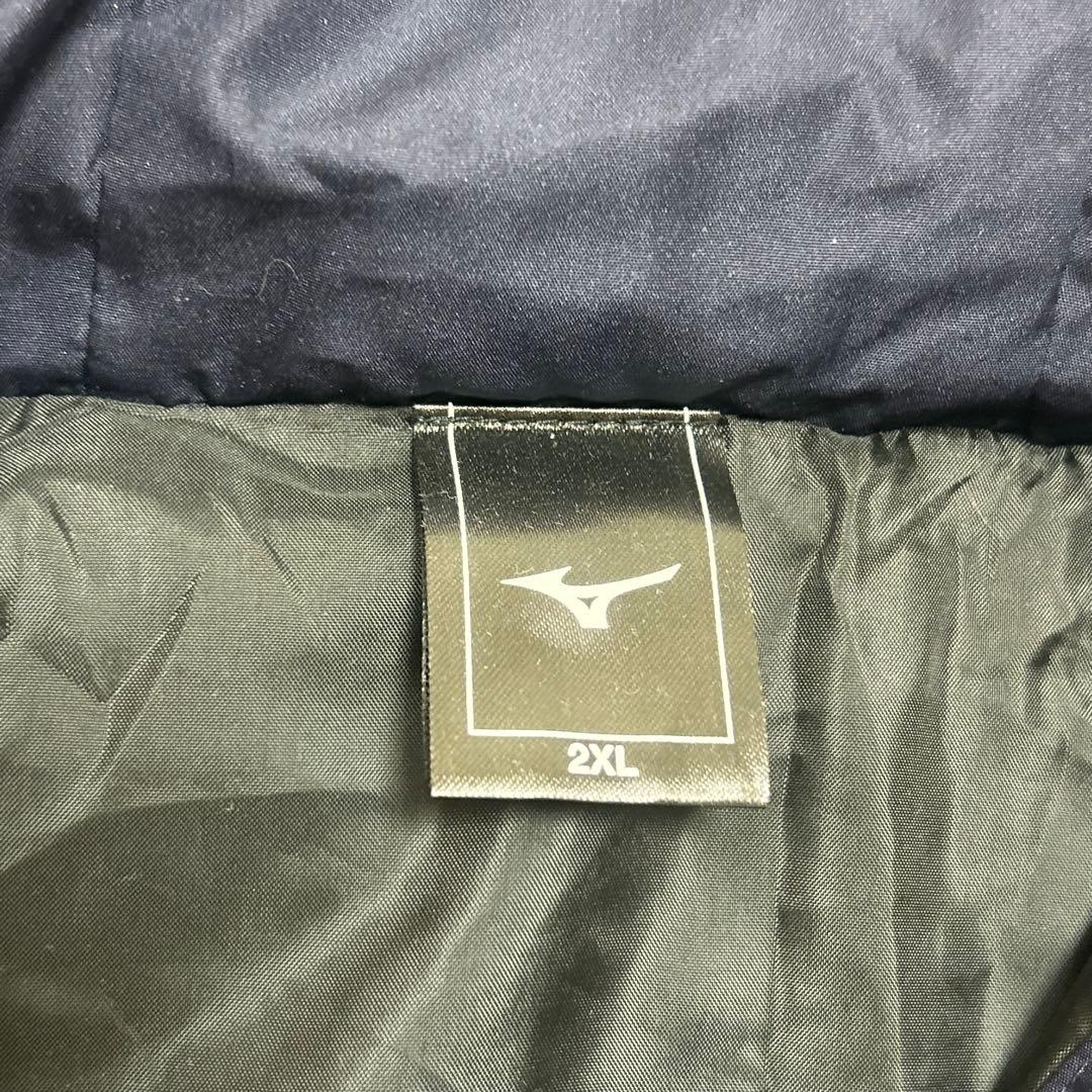【美品】MIZUNO（ミズノ）ロングダウンコート ネイビー 2XLサイズ