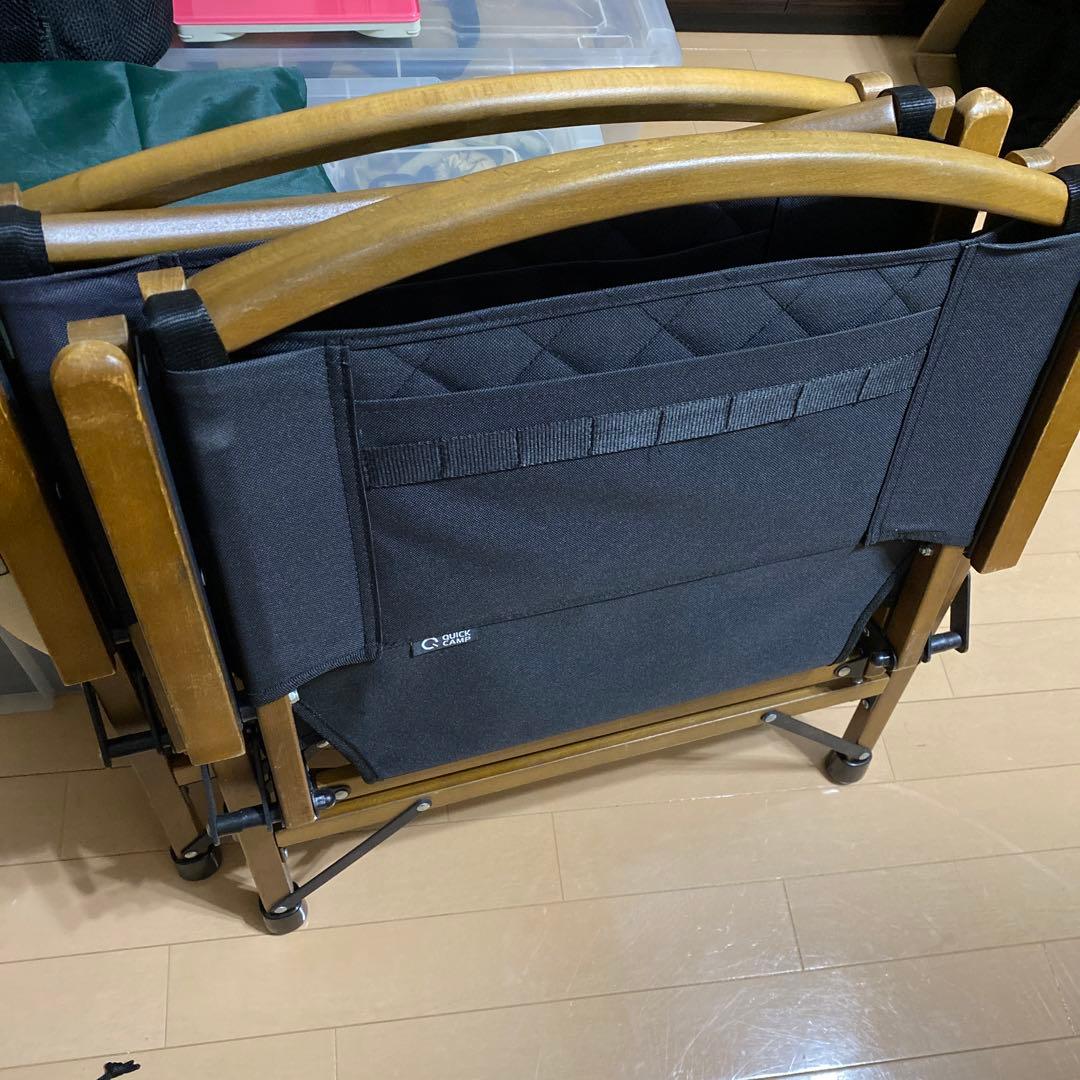 QUICK CAMP アウトドアチェア 黒 2個セット