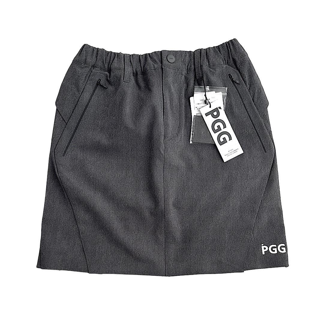 286 PGG 新品タグ付き バックプリーツ スカート グレー サイズ0 S