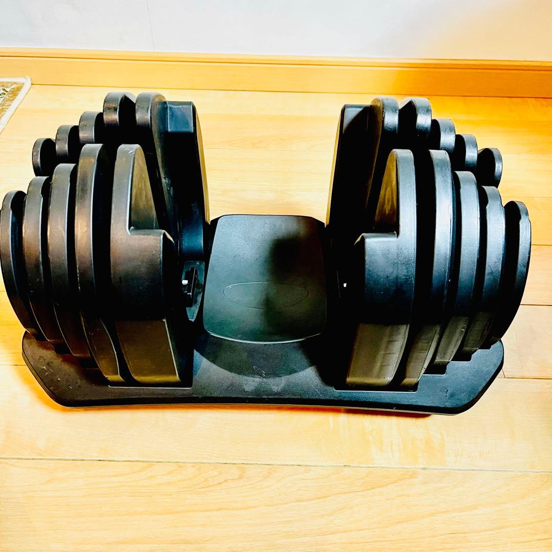 【極美品①】 可変式ダンベル 40kg 17段階調整 ダイヤル式 BARWING