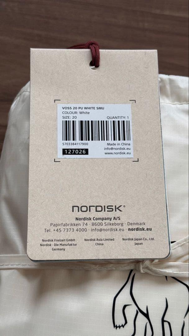 須*夫様 【新品未使用】Nordisk VOSS 20U ホワイトタープ 白 ノ