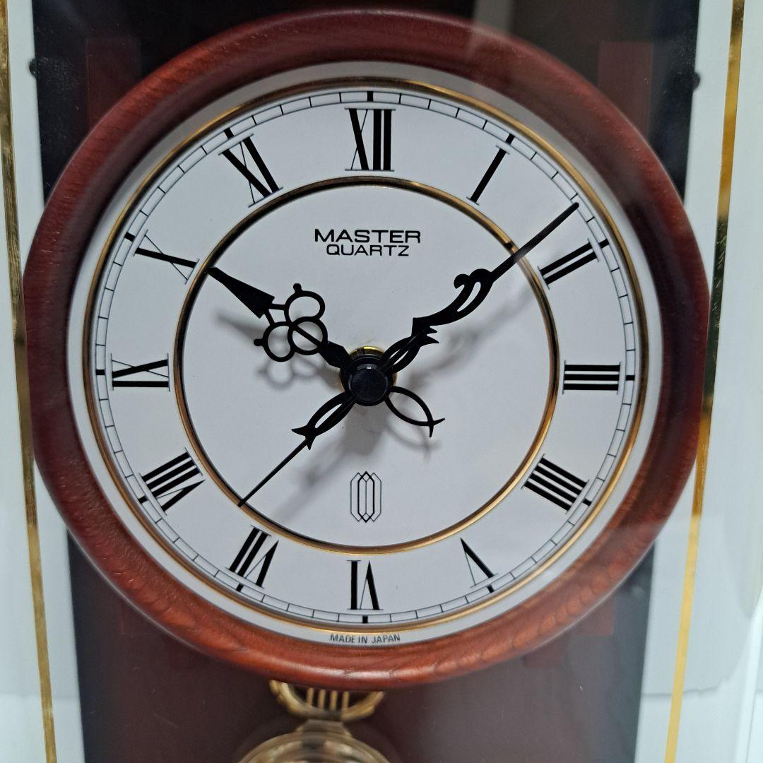 MASTER　QUARTS　高級振り子時計　置時計　木製　展示品　未使用