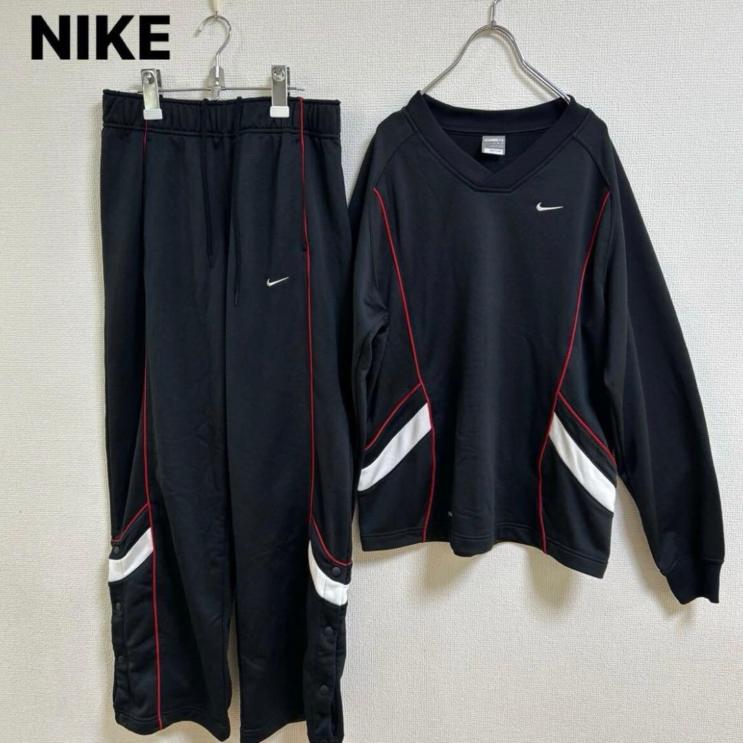 希少 00s ナイキ　スウェット ジャージ 上下セット　Mサイズ　Vネックy2k