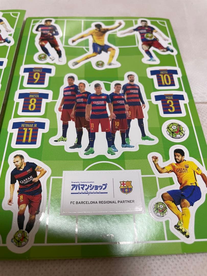 アパマン×バルセロナ FCバルセロナ 4冠達成記念 ステッカー 10枚セット
