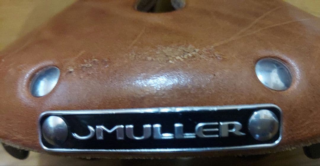 MULLER　ミューラー　レザーサドル ナチュラル　本革　中古美品