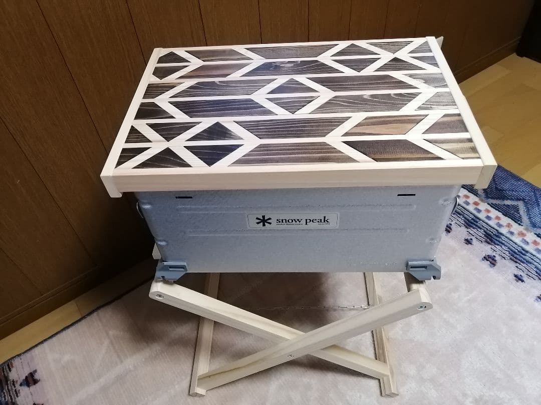 スノーピークシェルフコンテナ25用天板ウッドスタンド