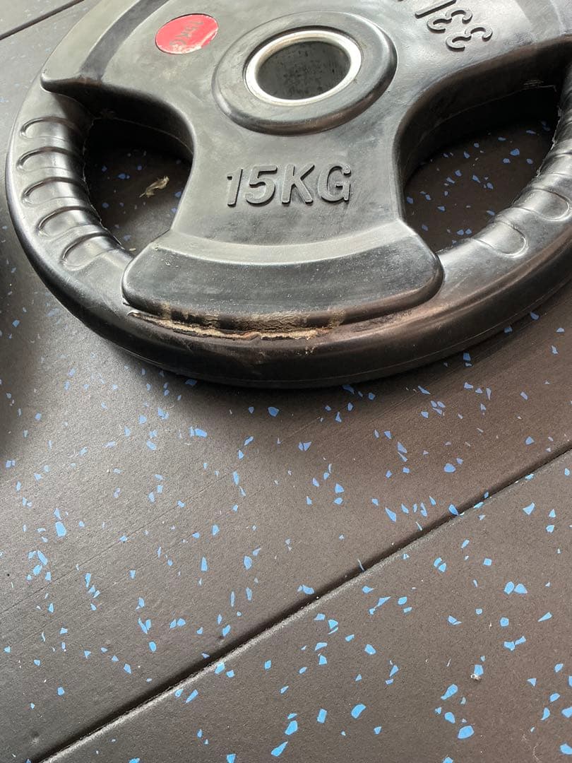 ラバープレート　バーベルプレート　15kg 1ペア