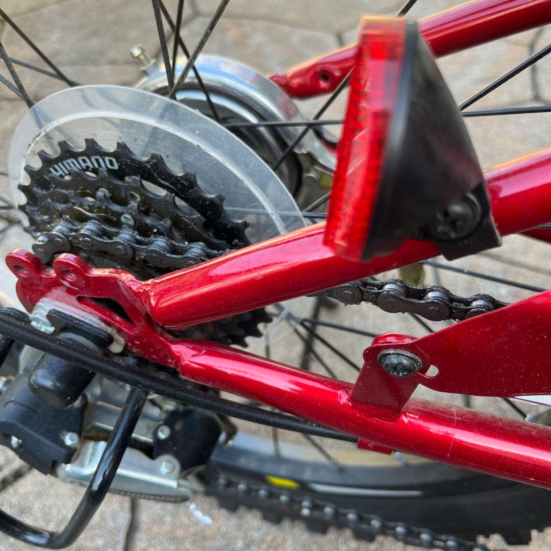 子供用自転車 キッズバイク 6速切替 20インチ MTB クロスバイク 赤