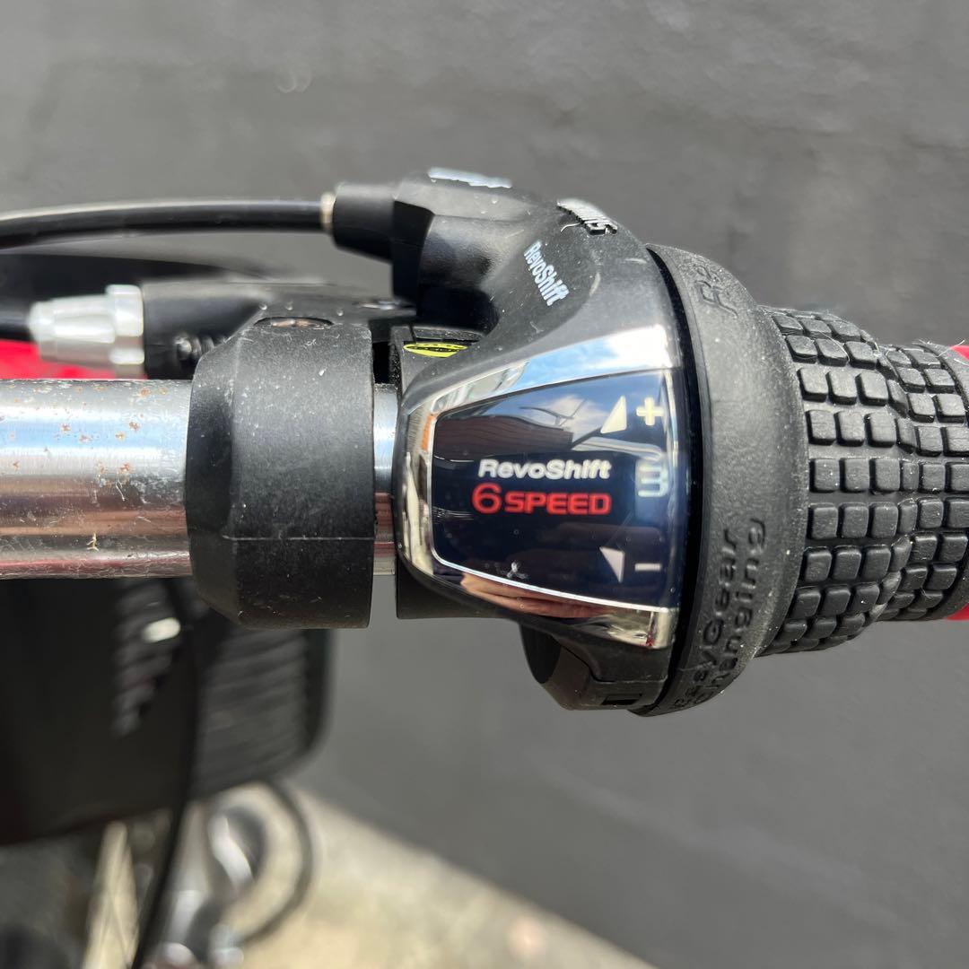 子供用自転車 キッズバイク 6速切替 20インチ MTB クロスバイク 赤