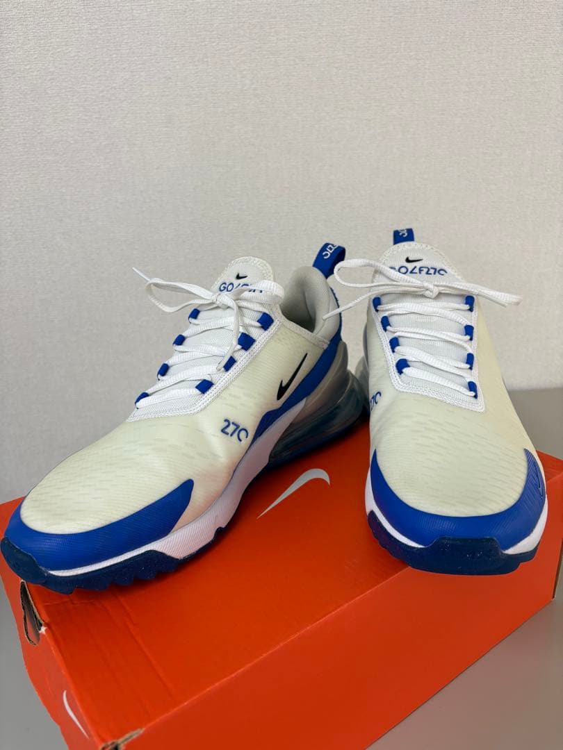 Nike Air Max 270 ゴルフシューズ ホワイト/ブルー