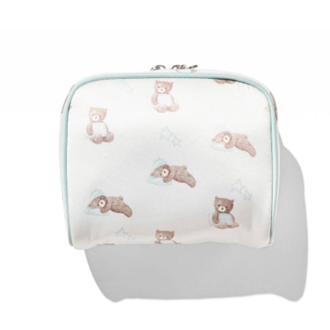 JIN ジェラートピケ BEAR PATTERN POUCH (MINT)