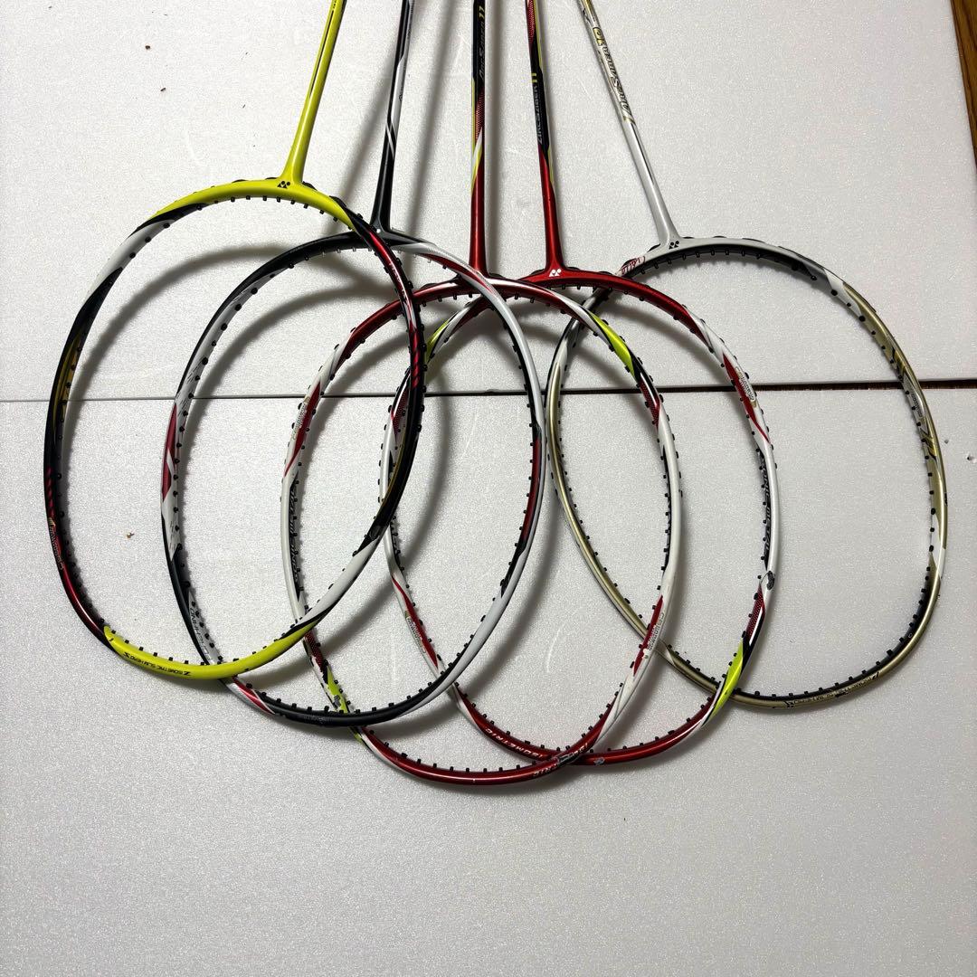 バドミントン ヨネックス ラケット5本セット　ジャンク品