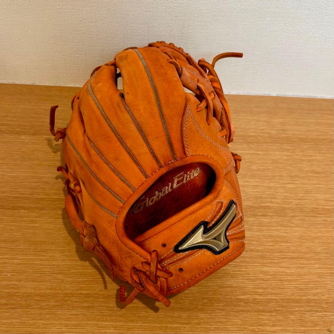 ミズノ グローバルエリート 少年 軟式 グローブ 型抜群 再生済み 少年野球