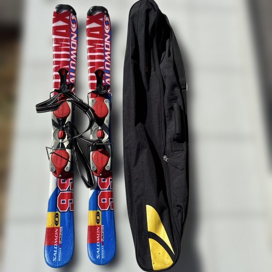 送料込み❗ salomon ショートスキー 専用ケース付き