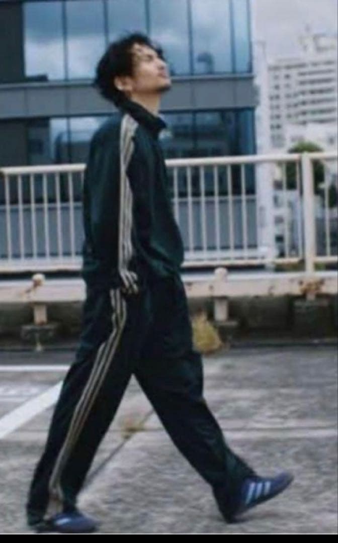 y2k常田大希adidasジャージトラックパンツダークグリーン深緑　2XLサイズ