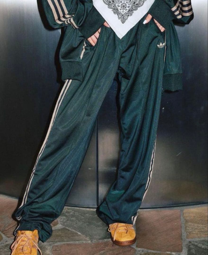 y2k常田大希adidasジャージトラックパンツダークグリーン深緑　2XLサイズ