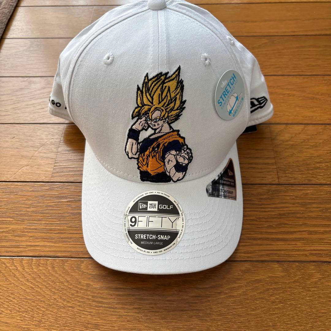 NEW ERAドラゴンボールZ 超サイヤ人　ゴルフキャップ　ホワイト　未使用