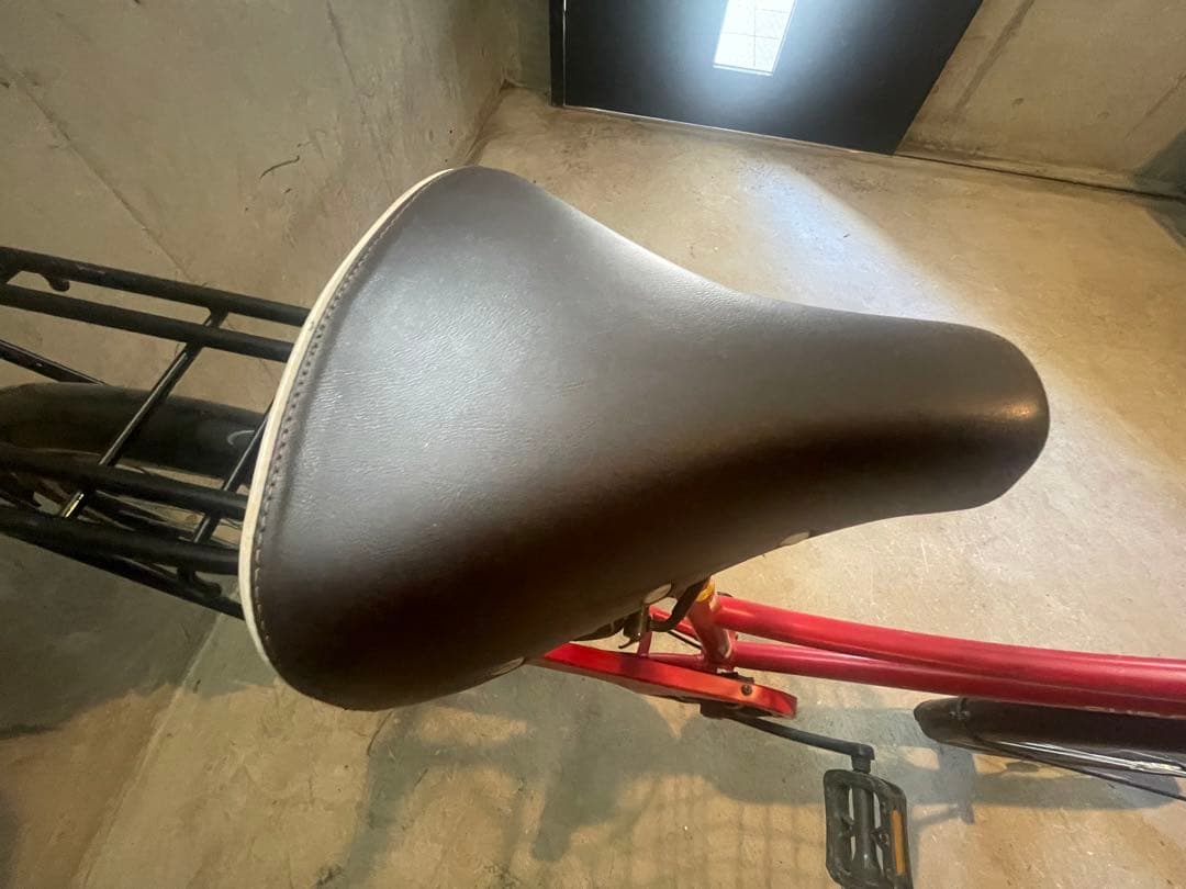 【直接引取限定】赤いシティサイクル 前面バスケット付き