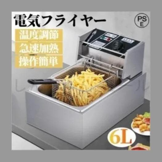フライヤー 電気フライヤー 家庭用 一槽式 6L