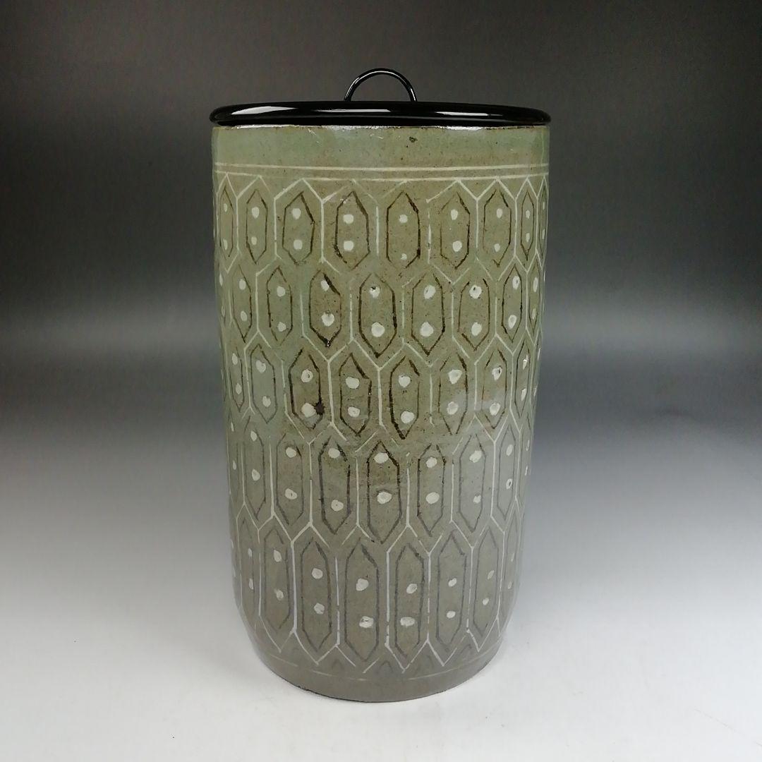 Ｗ２７４　水指　『細水指』『慶州窯 造』　共箱　茶道具