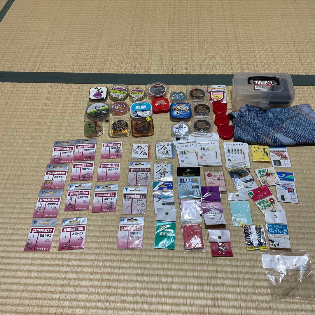 専用。ヘラブナ釣り用道糸、ハリス、ハリ、おもり他