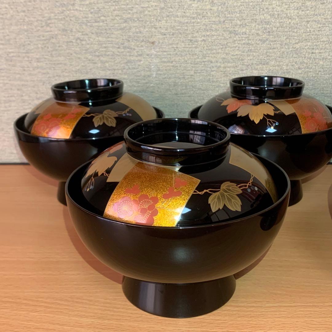 汁椀 5個セット 蓋付き