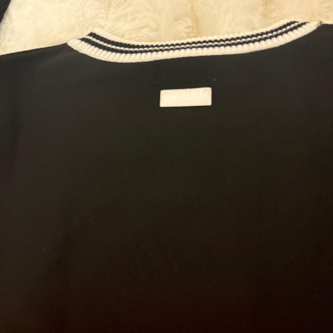 Black&White ゴルフ ニット セーター L レディース長袖 ロゴ