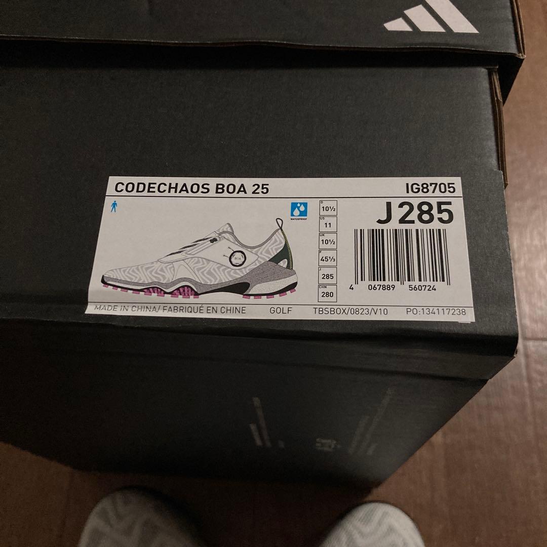 adidas ゴルフシューズ コードカオス25 ボア スパイクレス 28.5cm